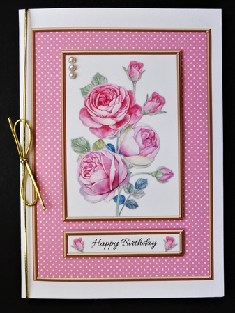 Lovely Watercolor Roses Birthday Topper by Valerie Spowart