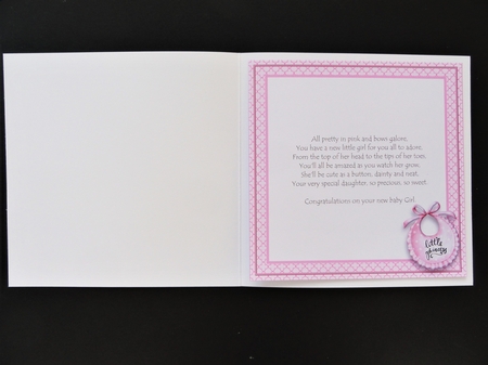 8x8 Pink Baby Accessories Blank Insert  by Valerie Spowart