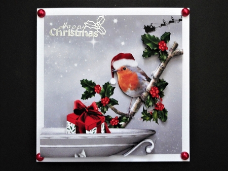 Yule Tide Magic - Rockin Robin 3 - 3D Decoupage kit + Insert & Gift Tag by Valerie Spowart