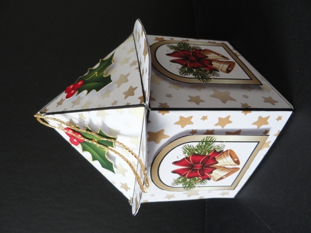 Lantern gift box Gold stars by Valerie Spowart