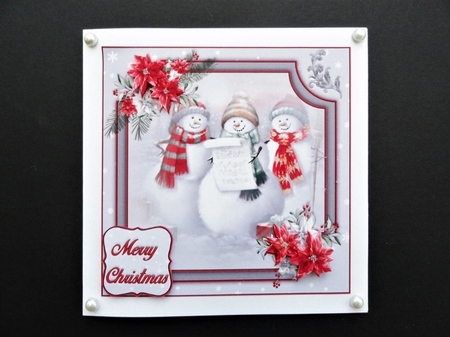 Snowman Family Mini Kit #2    AN  NO FLOWERS  & A 6X6 TOPPER  INSERT** by Valerie Spowart