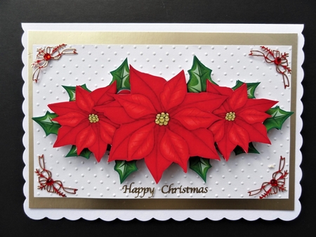 Step By Step Chistmas Poinsettias Vignette by Valerie Spowart