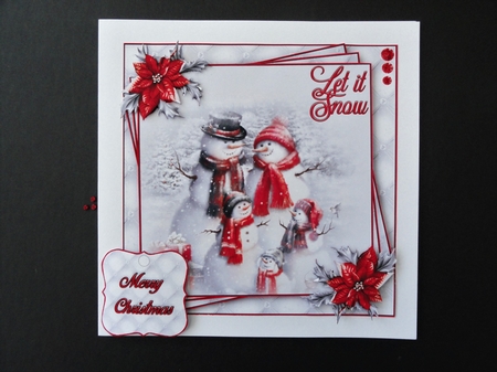 Snowman Family 2 Bumper Kit #1    AN  NO FLOWERS OR TEXT  & A 6X6 TOPPER  INSERT** by Valerie Spowart