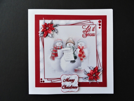Snowman Family 2 6X6 Topper Sheet #2  by Valerie Spowart