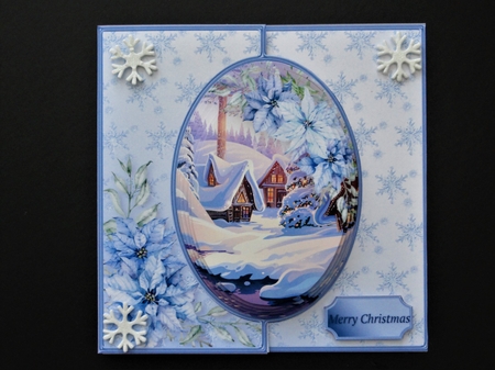 Blue Christmas - Offset Front Card Mini Kit by Valerie Spowart