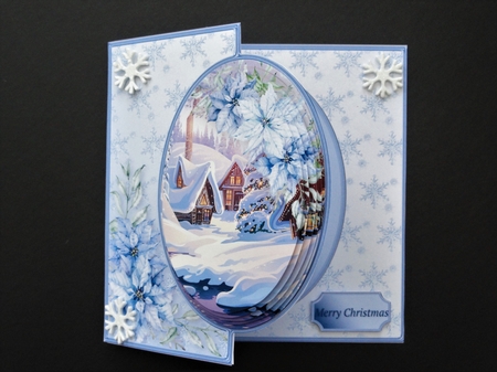 Blue Christmas - Offset Front Card Mini Kit by Valerie Spowart