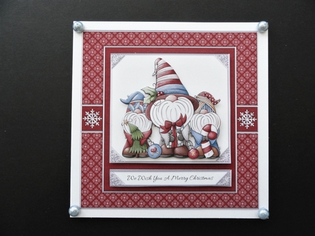 Cute Gnomes Holiday Topper - Red by Valerie Spowart