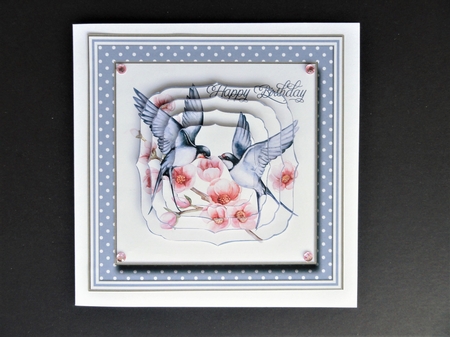 8x8 Beautiful Birthday Birds Mini Pyramage Kit - x4 A4 Sheets  by Valerie Spowart