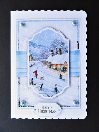 Christmas Cottage 7x5 inch No.5 by Valerie Spowart