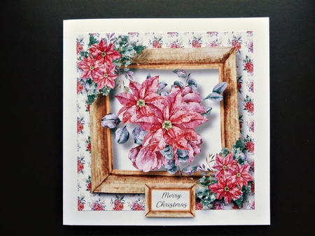 Christmas Bouquet With Wooden Frame 1 by Valerie Spowart