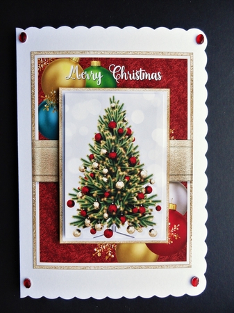 Christmas Tree 5X7 Card Front Kit-1 by Valerie Spowart