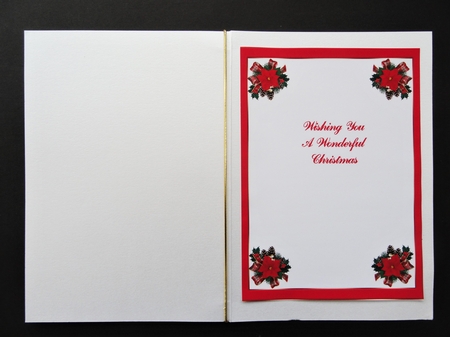 RED and blue bauble card designs with inserts by Valerie Spowart