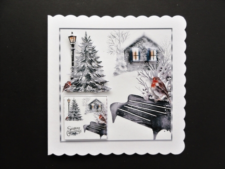 Christmas Robin card front 2 by Valerie Spowart