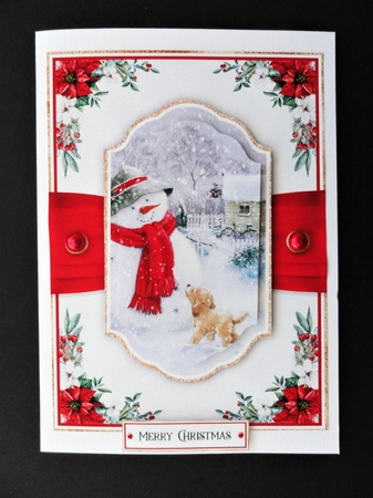 Mr Snowman 7.5x5.5 inch No.3 by Valerie Spowart