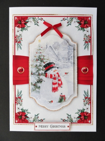Mr Snowman 7.5x5.5 inch No.6 by Valerie Spowart