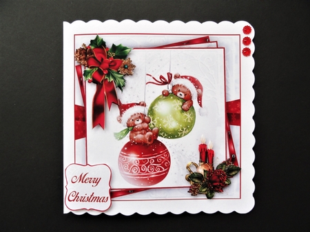Christmas Teddy 2 Mini Kit #3    by Valerie Spowart