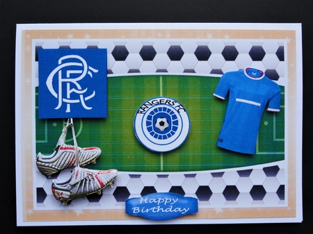 Glasgow Rangers FC Card - Various Greetings by Valerie Spowart