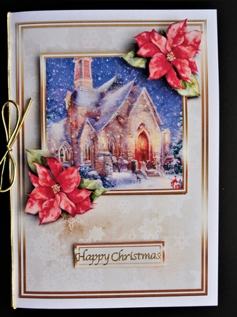 A5 Christmas Scene 18 - Card Front, Topper, Decoupage & Sentiments by Valerie Spowart