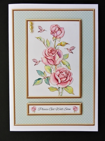 Lovely Roses Get Well Topper - Green by Valerie Spowart