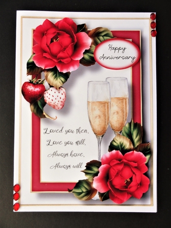 Valentine Red Roses & Champagne Bumper Kit by Valerie Spowart
