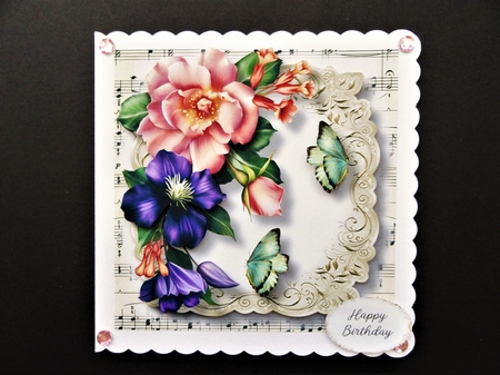 Fabulous Floral With Sheet Music - Summer Blooms by Valerie Spowart