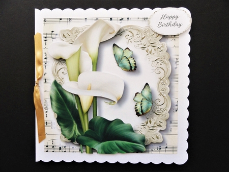 Fabulous Floral With Sheet Music - White Calla Lilies by Valerie Spowart