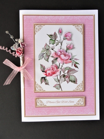 Lovely Wild Roses Get Well Topper by Valerie Spowart