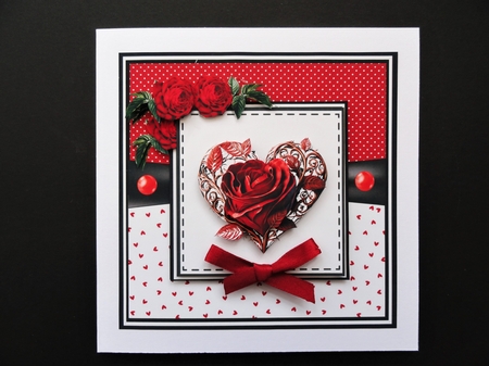 Love is a Rose - 7x7 inch square card mini kit by Valerie Spowart