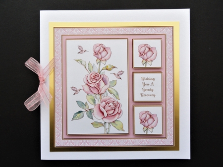 Lovely Roses Get Well Topper - Card One by Valerie Spowart