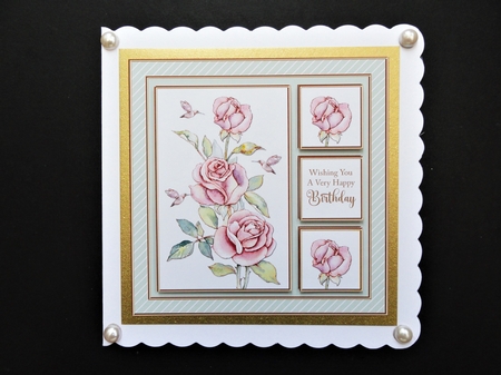 Lovely Roses Birthday Topper - Card Two by Valerie Spowart