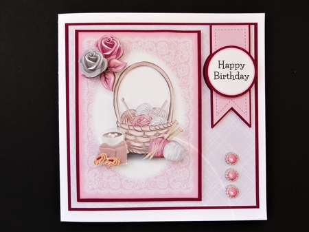 Spending Time Knitting Mini Kit (7x7 inch card) by Valerie Spowart