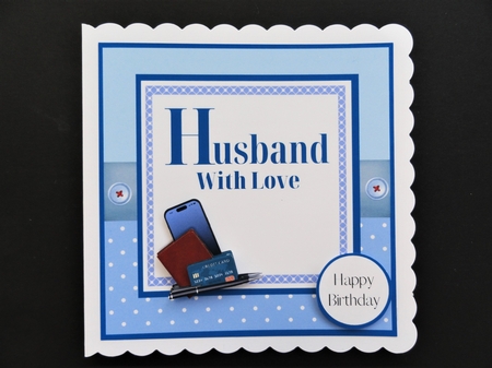 Husband Quick Card (7x7 inch square) by Valerie Spowart