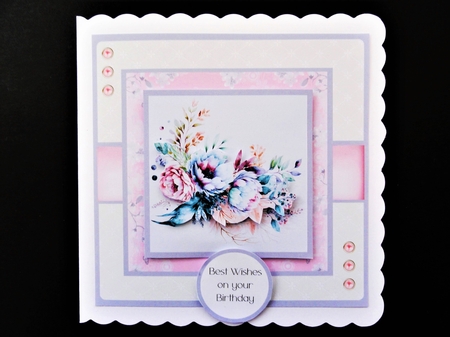 Watercolour Florals - Makes 8 cards (7x7 mini kit) by Valerie Spowart