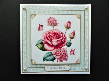 Lovely Flowers N Butterflies - Green by Valerie Spowart