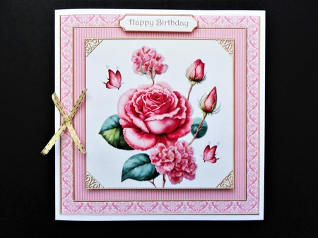 Lovely Flowers N Butterflies - Pink by Valerie Spowart