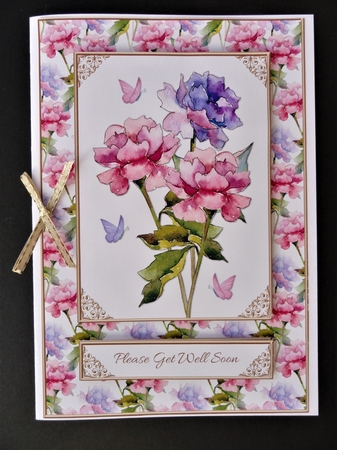 Lovely Peonies - Please Get Well Soon Topper by Valerie Spowart