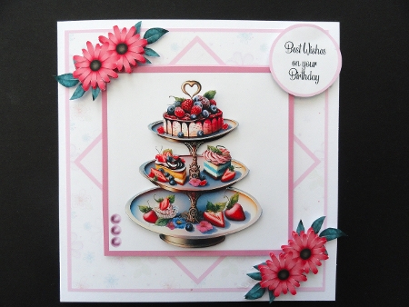Afternoon Tea #3 (7x7 inch square card kit) by Valerie Spowart