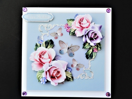 Flutterly Fragrant - Square Card Front Mini-Kit by Valerie Spowart