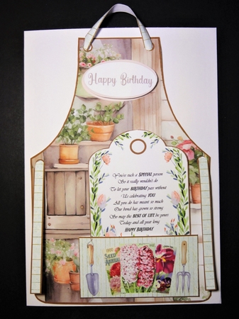Gardening themed Apron topper by Valerie Spowart