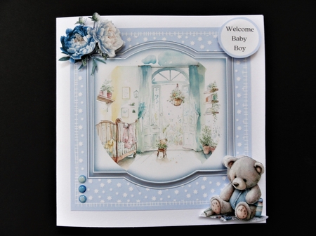 Baby Boy Nursery #1 (7x7 inch square card kit) by Valerie Spowart