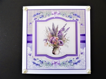 Lavender bouquet card front 2 by Valerie Spowart