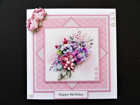 Purple Bouquet #2 (7x7 inch square card kit) by Valerie Spowart
