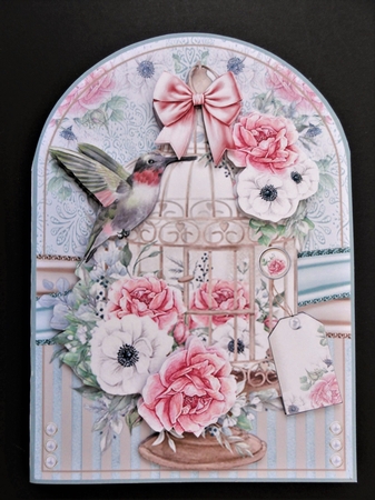 Floral Bird Cage A5 Shaped Mini Page Kit by Valerie Spowart