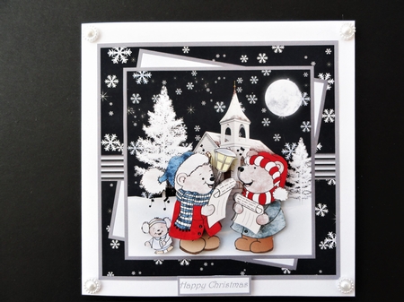 The carol singers 7x7 by Valerie Spowart