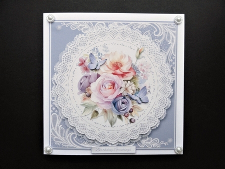 Lovely Floral Birthday Topper by Valerie Spowart
