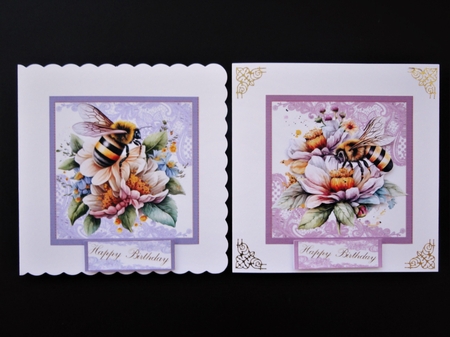 A Beautiful Bee sheet  Design with greeting tags by Valerie Spowart