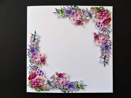 FUSHIA AND LILACS DESIGNER RESOURCE FLORAL CORNER PNG CLIPART by Valerie Spowart