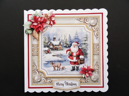 Vintage Christmas Santa Card Topper Kit by Valerie Spowart