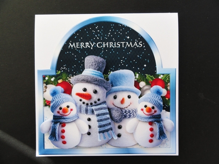 Shaped card Snowmen Mini Kit by Valerie Spowart