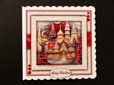 Red & Gold Christmas Mini Kit 2    7X7 by Valerie Spowart